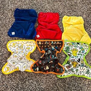 6 Cloth Diaper Covers and 6 Inserts